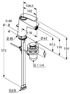Смеситель для биде Kludi Balance хром 522160575